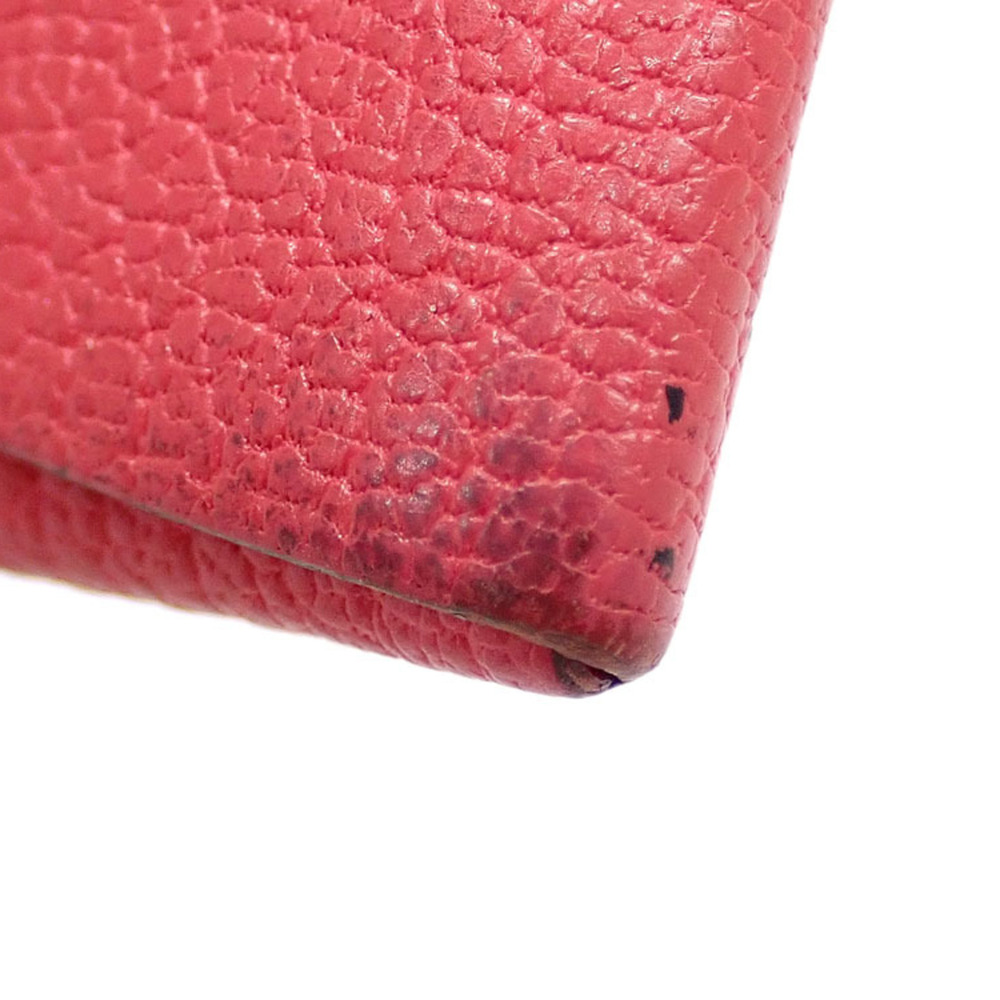 HERMES Bastia Coin Case Women's Rouge Vif Chevre N Stamp Made Around 2010 Purse - Picture 6 of 10